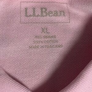 LL Bean Mens Pink Short Sleeve Classic Fit Polo Shirt Size XL